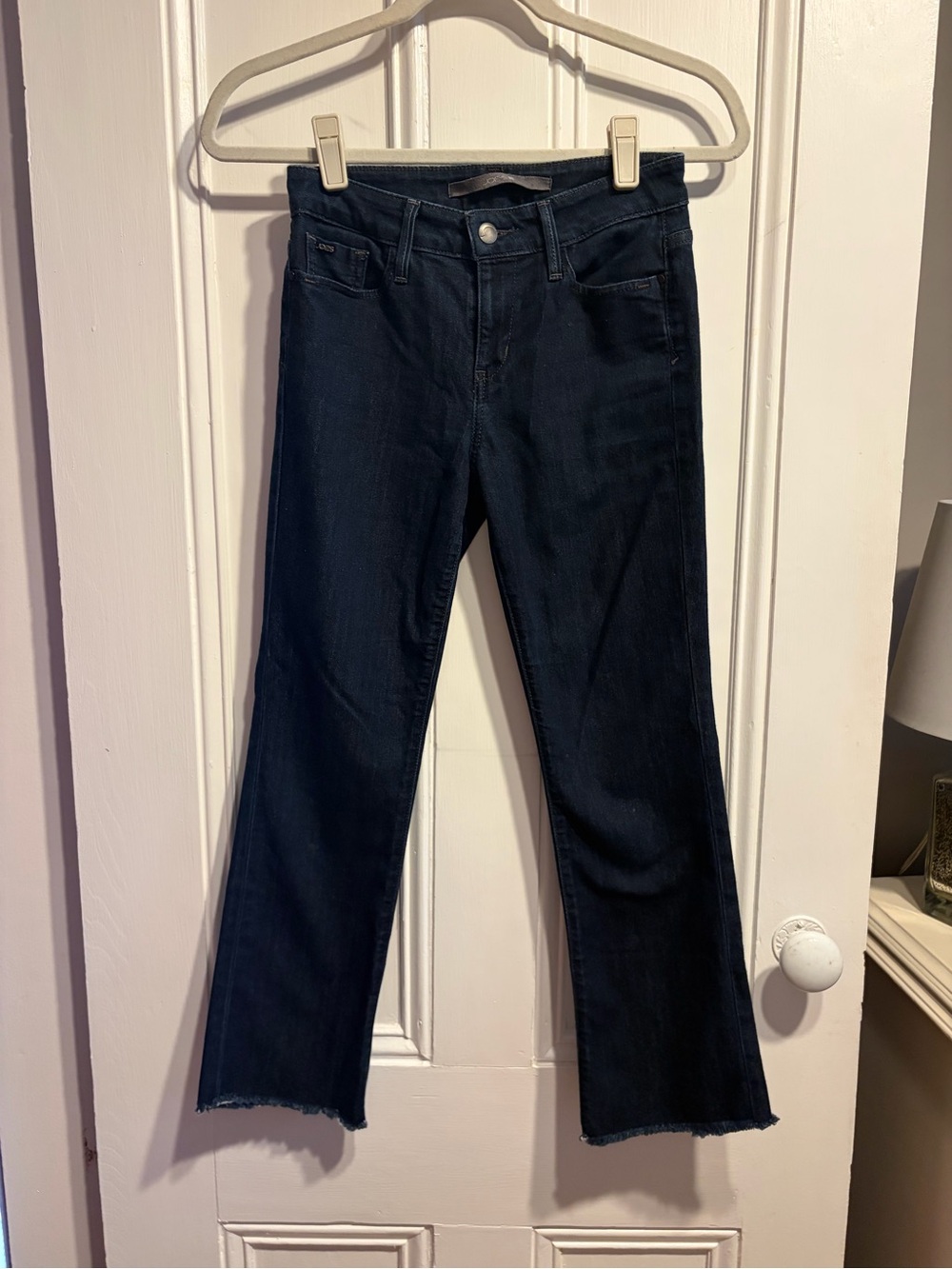 Joe's Jeans Dark Indigo Cropped Raw-Hem Jeans